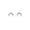 Sterling Silver Wrapped Crescent Moon Stud Earrings sold by Zulily