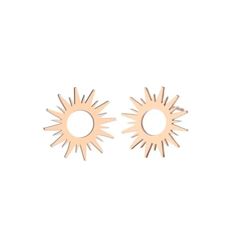 Rose Goldtone Open Sun Stud Earrings sold by Zulily