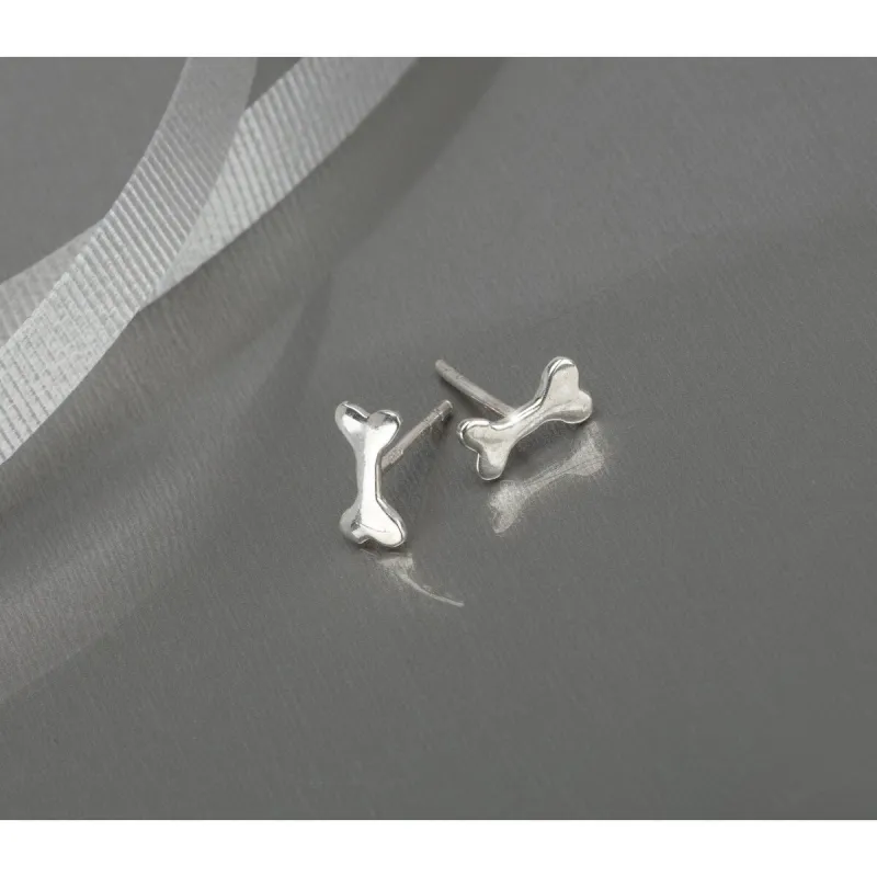 Sterling Silver Dog Bone Stud Earrings sold by Zulily