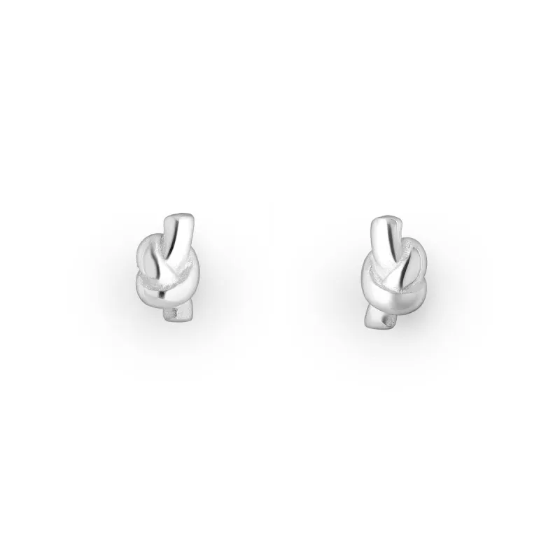 Sterling Silver Tied Knot Stud Earrings sold by Zulily
