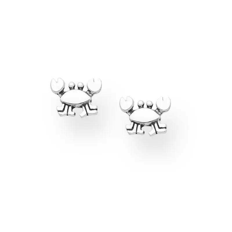 Sterling Silver Cute Crab Stud Earrings sold by Zulily