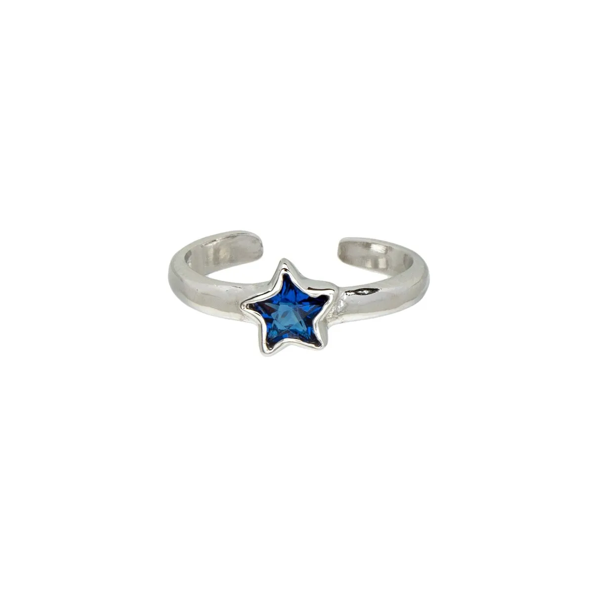 Sterling Silver Blue Cubic Zirconia Star Toe Ring sold by Zulily