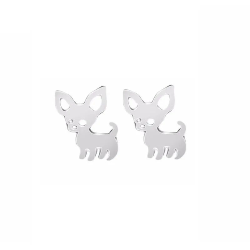 Sterling Silver Chihuahua Stud Earrings sold by Zulily
