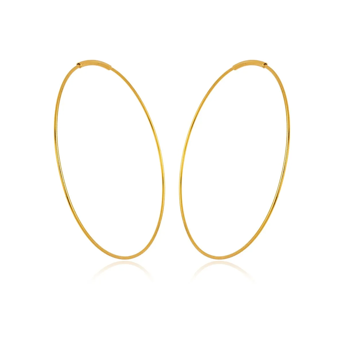 Sterling Silver 24k Gold-Plated Hoop Earrings (121023-26) sold by Zulily