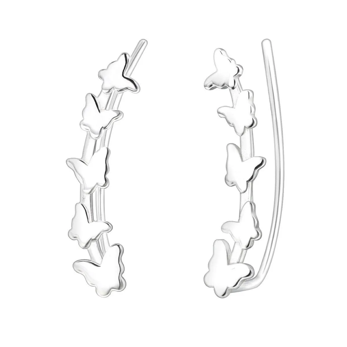 Sterling Silver Butterflies Ear Climbers sold by Zulily