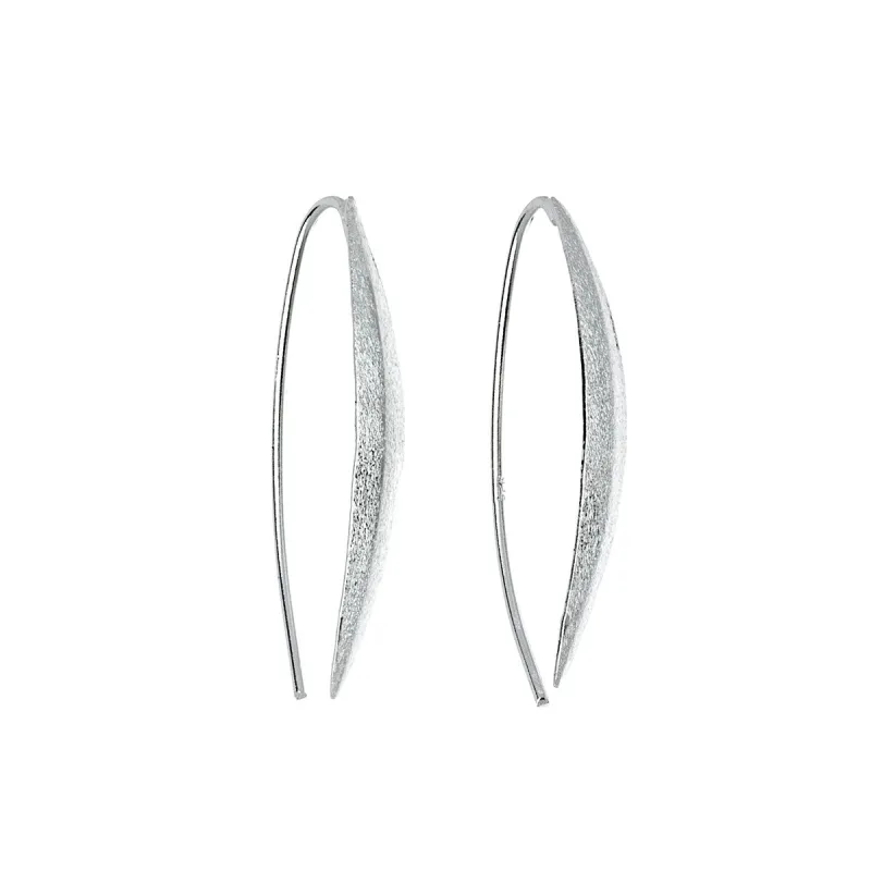 Sterling Silver Textured Minimalist Threader Earrings sold by Zulily