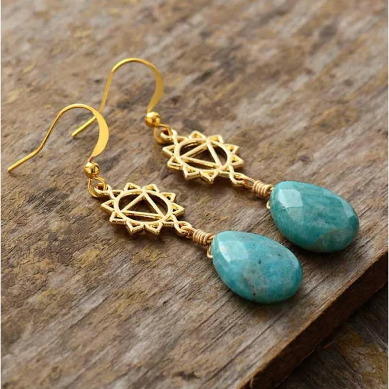 Goldtone Geometric Ammonite Drop Earrings sold by Zulily