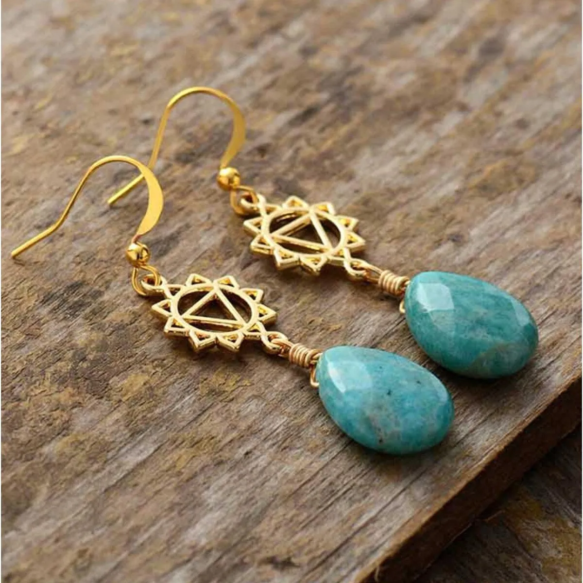 Goldtone Geometric Ammonite Drop Earrings sold by Zulily