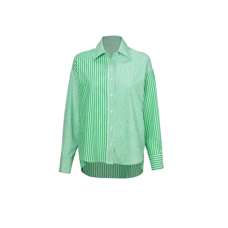 cabi Green Stripe Dad Shirt sold by Zulily