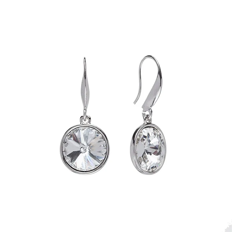 Clear Rivoli Swarovski Crystal Drop Earrings sold by Zulily