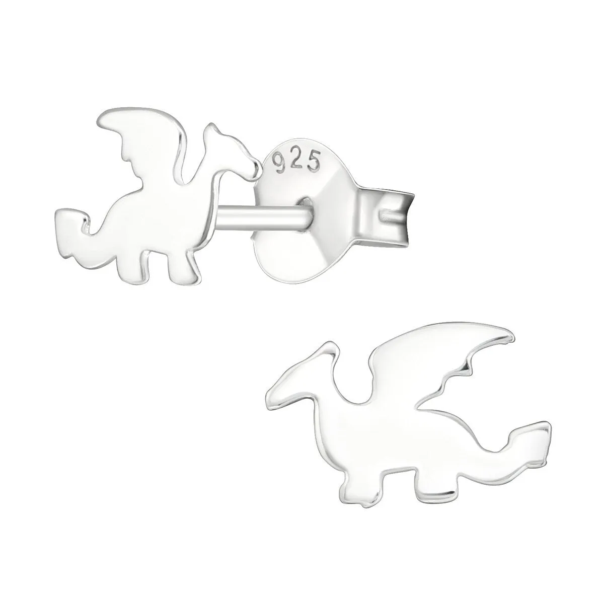 Sterling Silver Dragon Stud Earrings sold by Zulily