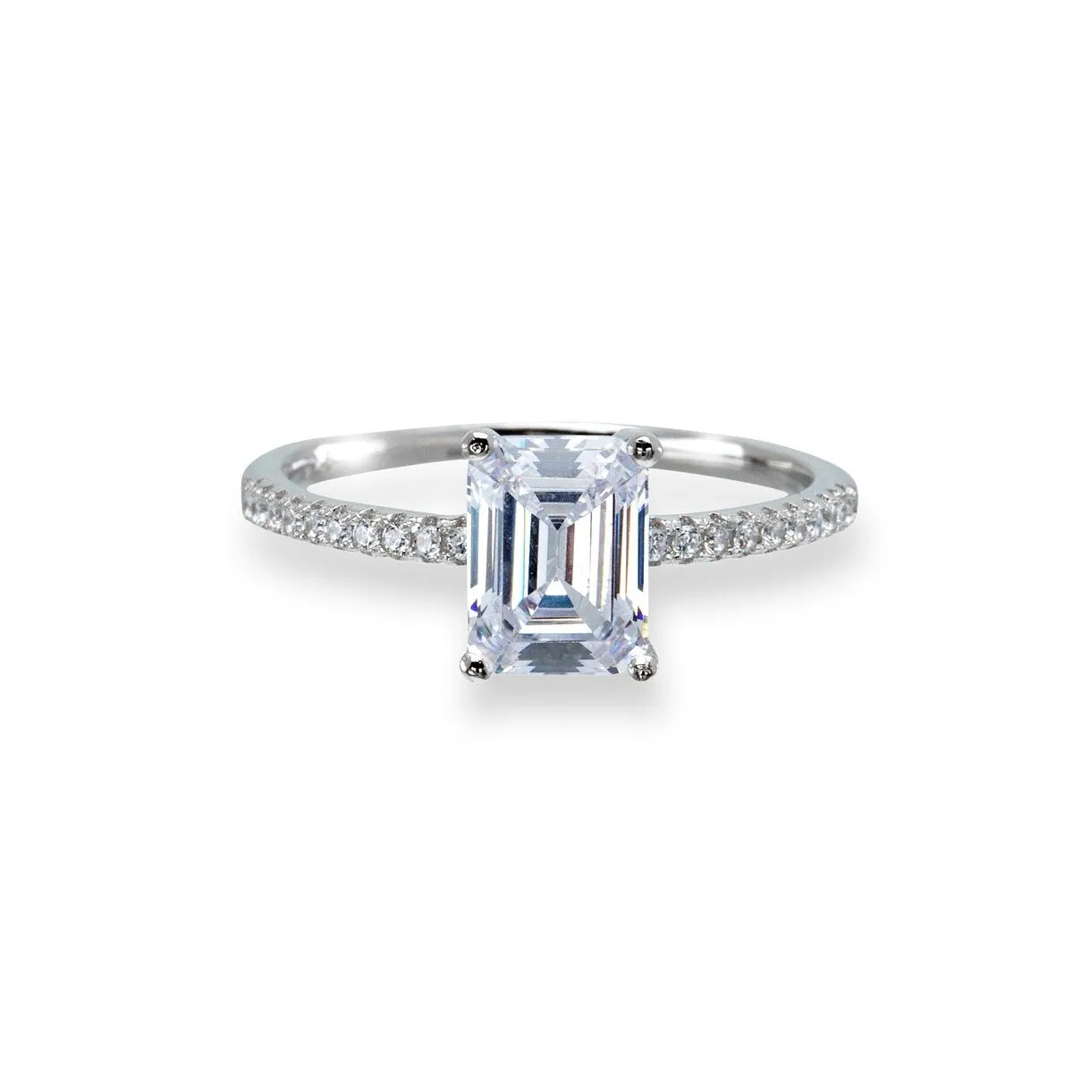 Cubic Zirconia & Sterling Silver Baguette-Cut Ring sold by Zulily