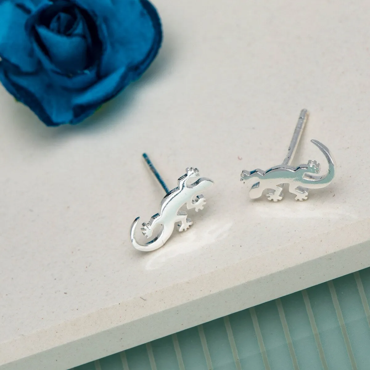 Sterling Silver Lizard Stud Earrings sold by Zulily