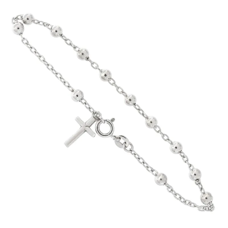 Italian Sterling Silver Rosary Bracelet sold by Zulily