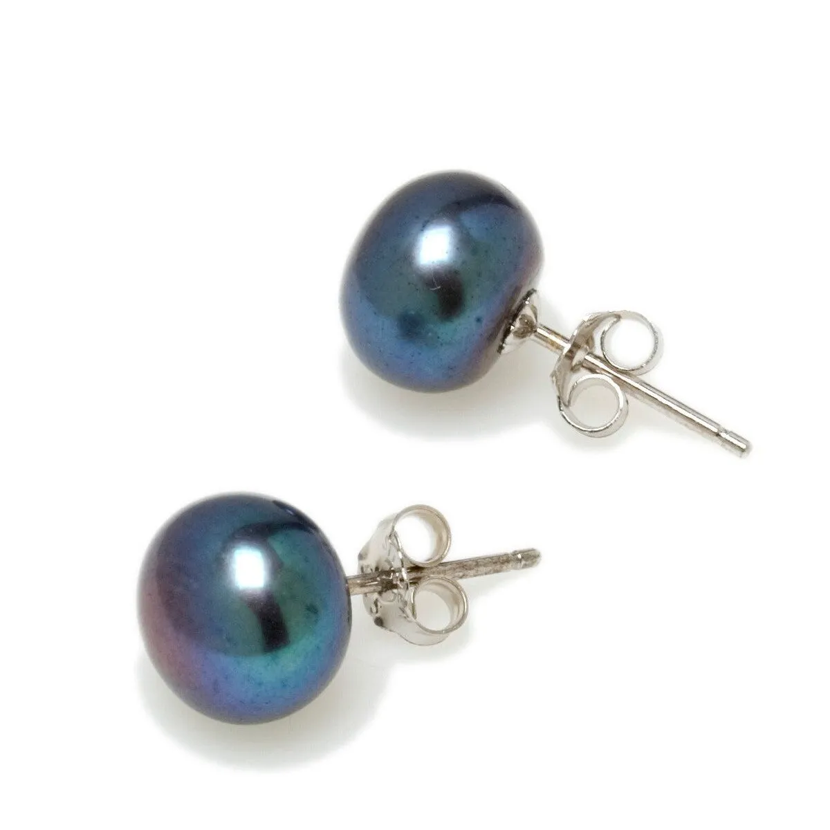 Black Freshwater Pearl Stud Earrings (62818-16) sold by Zulily