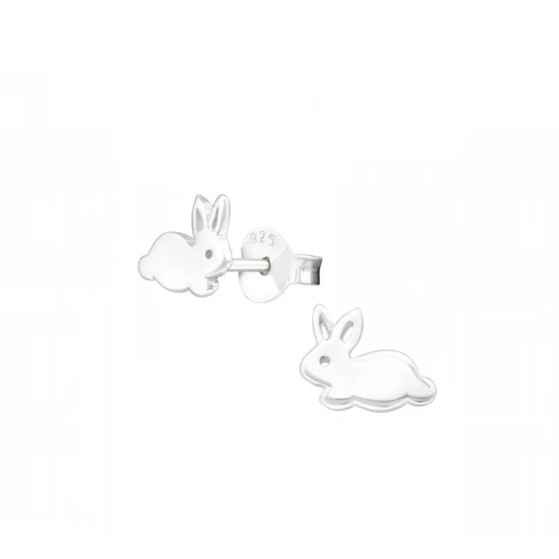 Sterling Silver Cotton Tail Rabbit Stud Earrings sold by Zulily