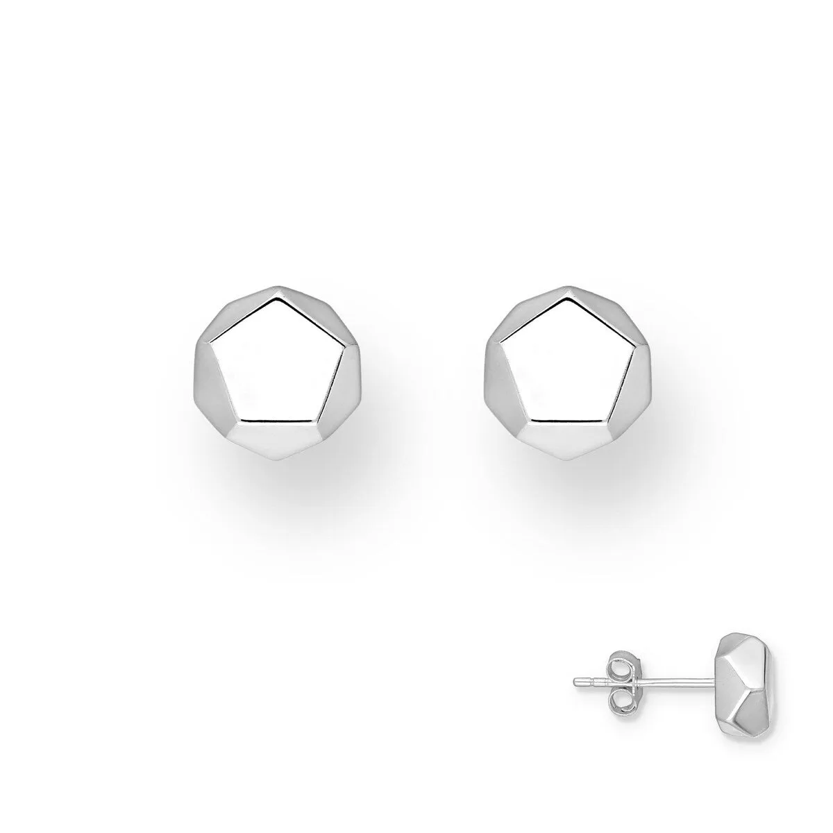 Sterling Silver Geometric Stud Earring sold by Zulily