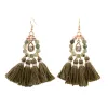 Beaded And Multi Tassel Drop Earrings sold by Zulily