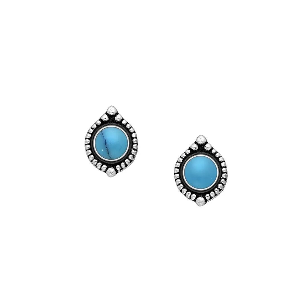 Sterling Silver & Turquoise Stud Earrings sold by Zulily