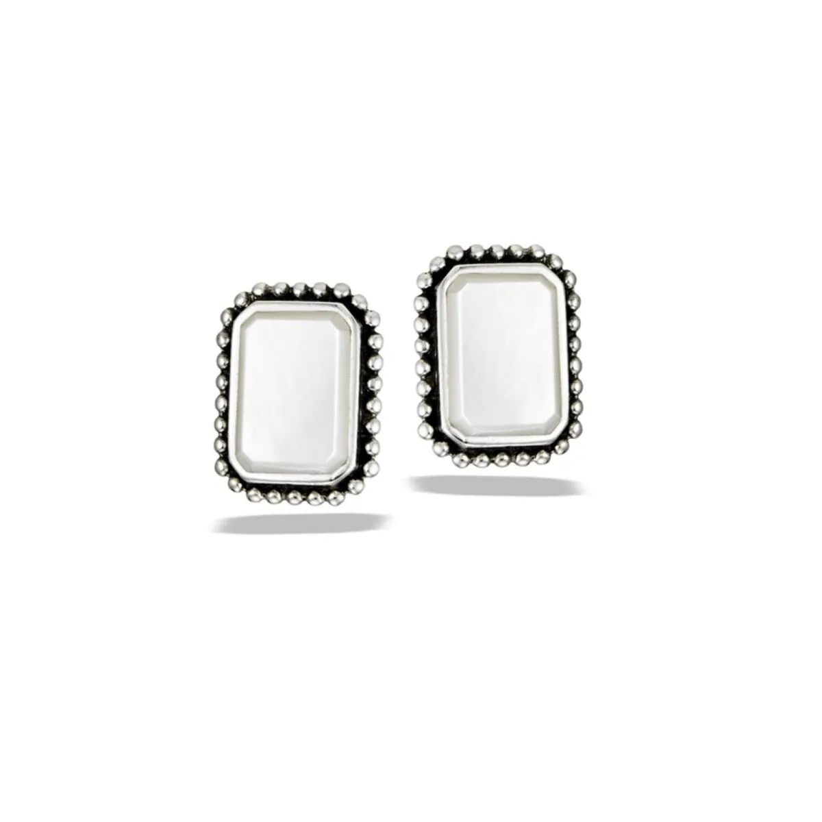 Sterling Silver Mother Of Pearl Rectangular Stud Earrings sold by Zulily