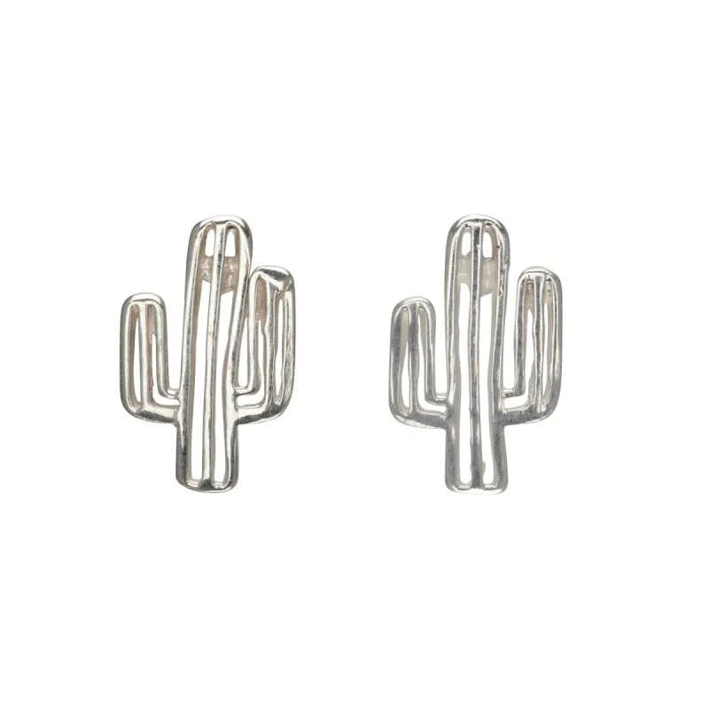 Sterling Silver Cactus Stud Earrings sold by Zulily