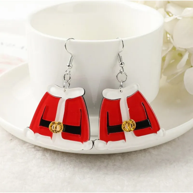 Red Santa's Jacket Drop Earrings sold by Zulily