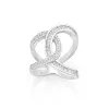Cubic Zirconia & Sterling Silver Channel-Set Interlocked Ring sold by Zulily