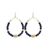Goldtone & Beaded Oval Hoop Earrings sold by Zulily
