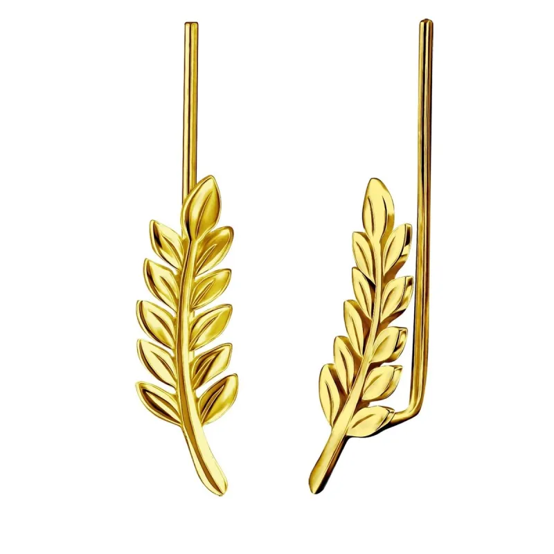 Sterling Silver 18k Gold-Plated Branch Ear Climbers Earrings sold by Zulily