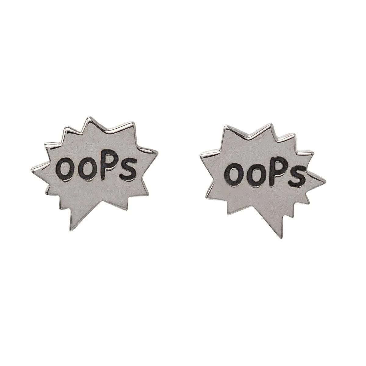 Sterling Silver 'Oops' Stud Earrings sold by Zulily