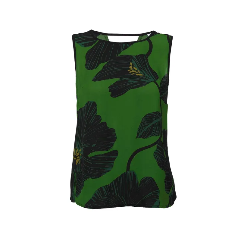 cabi Black Floral Tahiti Top sold by Zulily