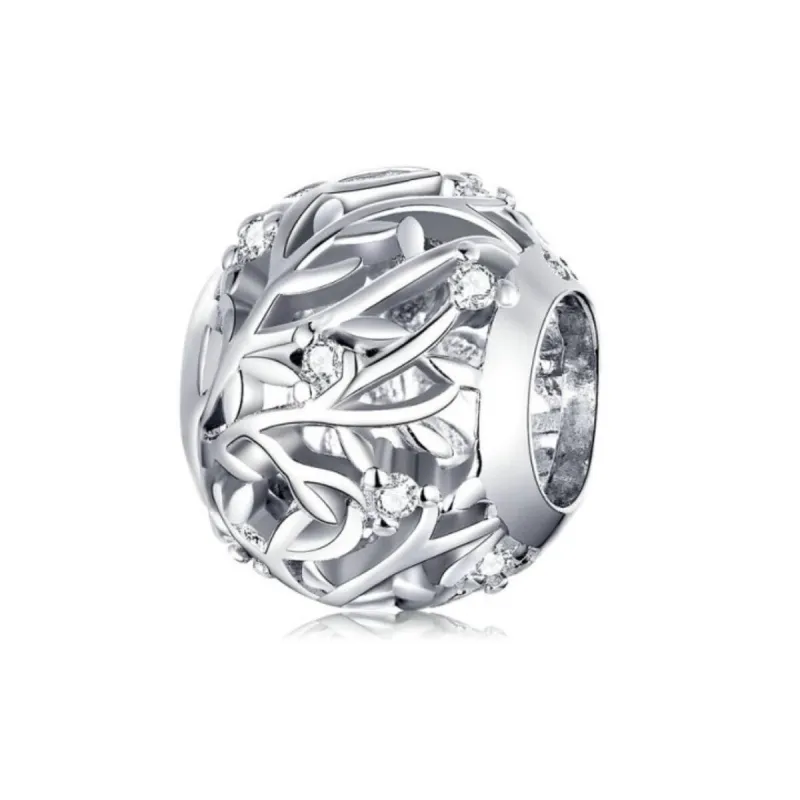 Sterling Silver Clear Cubic Zirconia Vines Charm (22322-17) sold by Zulily