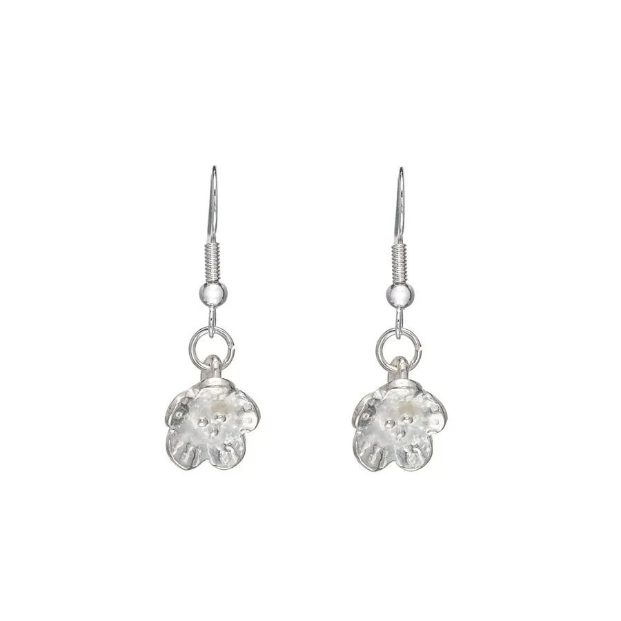 Sterling Silver Flower Drop Earrings sold by Zulily