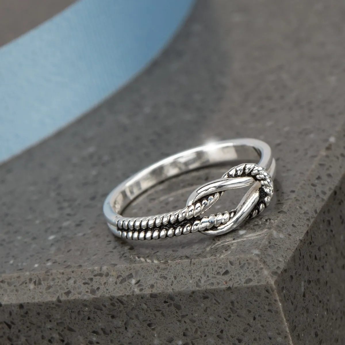Sterling Silver Tied Infinity Knot Ring sold by Zulily