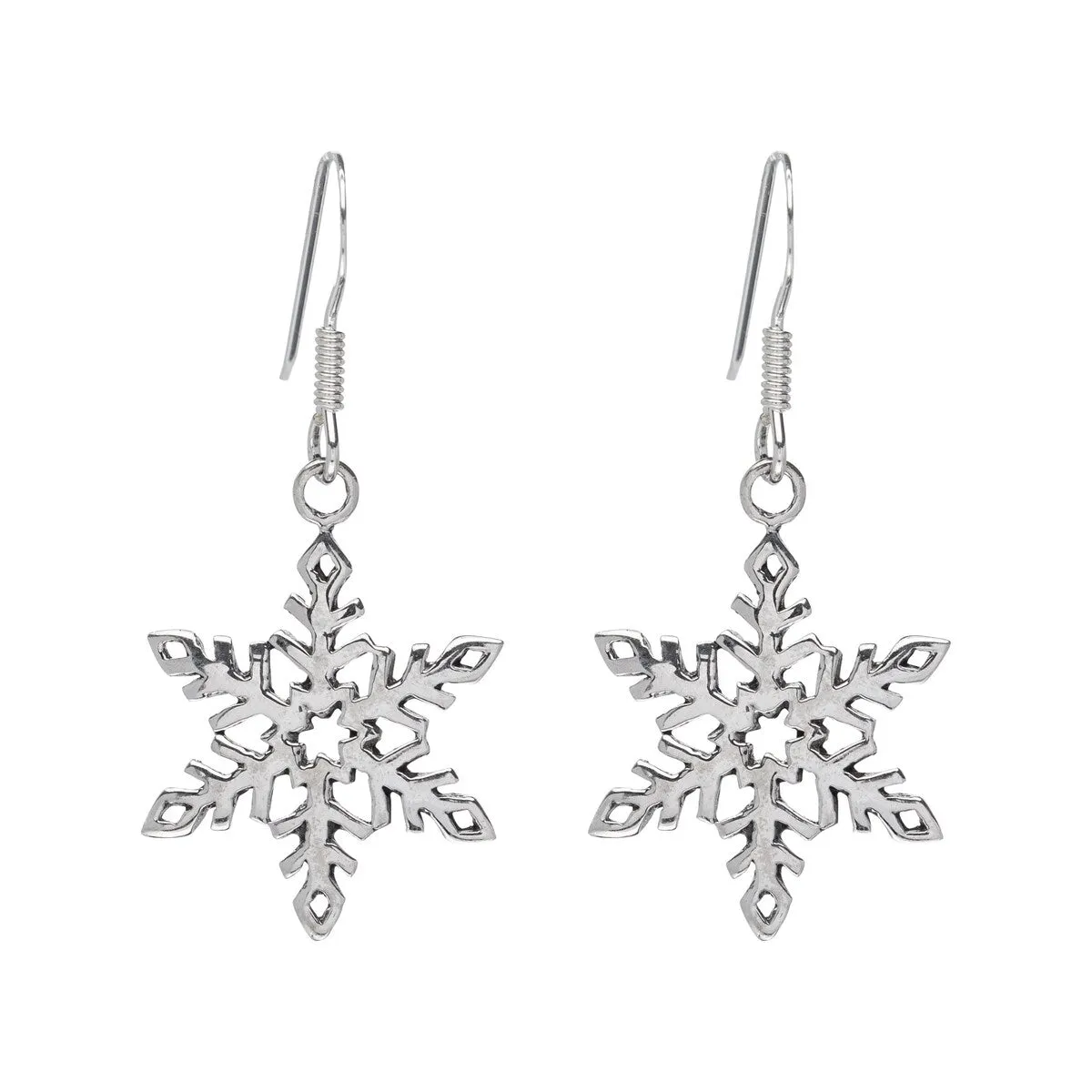 Sterling Silver Snowflake Drop Earrings sold by Zulily