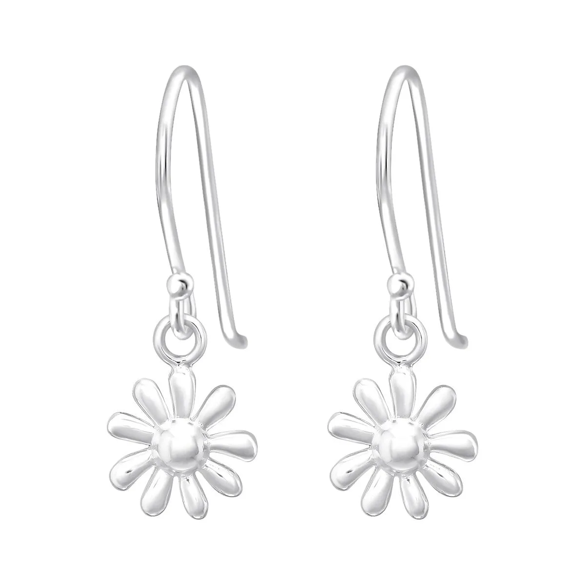 Sterling Silver Daisy Drop Earrings sold by Zulily