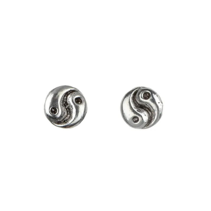 Sterling Silver Yin Yang Stud Earrings sold by Zulily