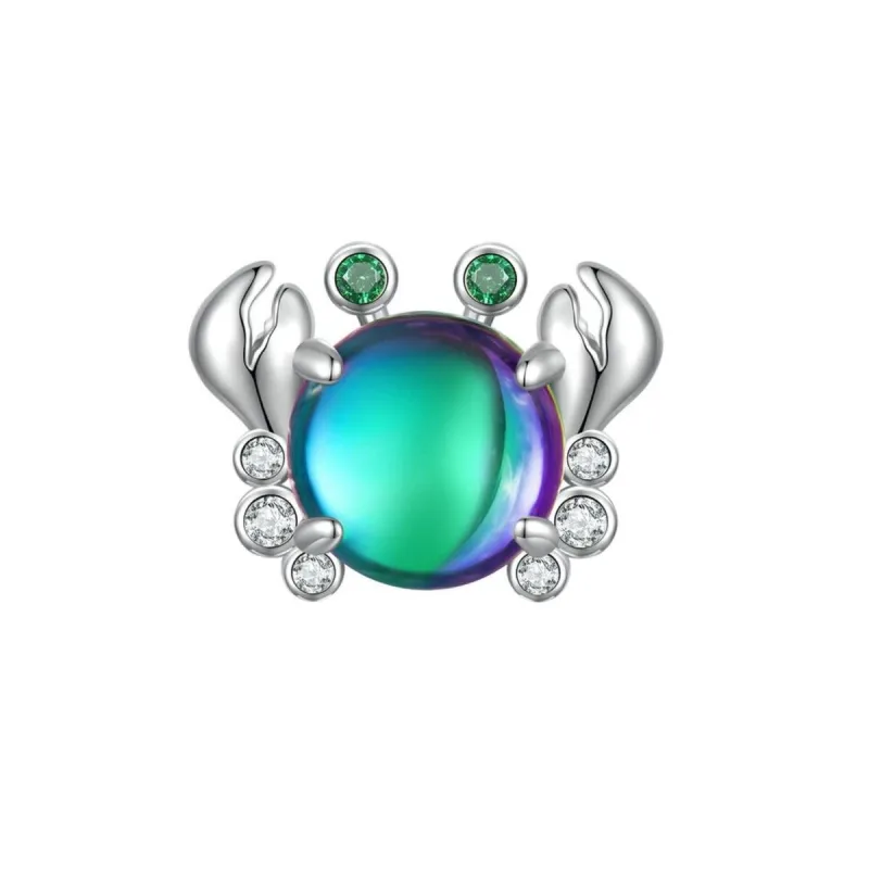 Green & Sterling Silver Cubic Zirconia-Accent Lucky Crab Charm sold by Zulily