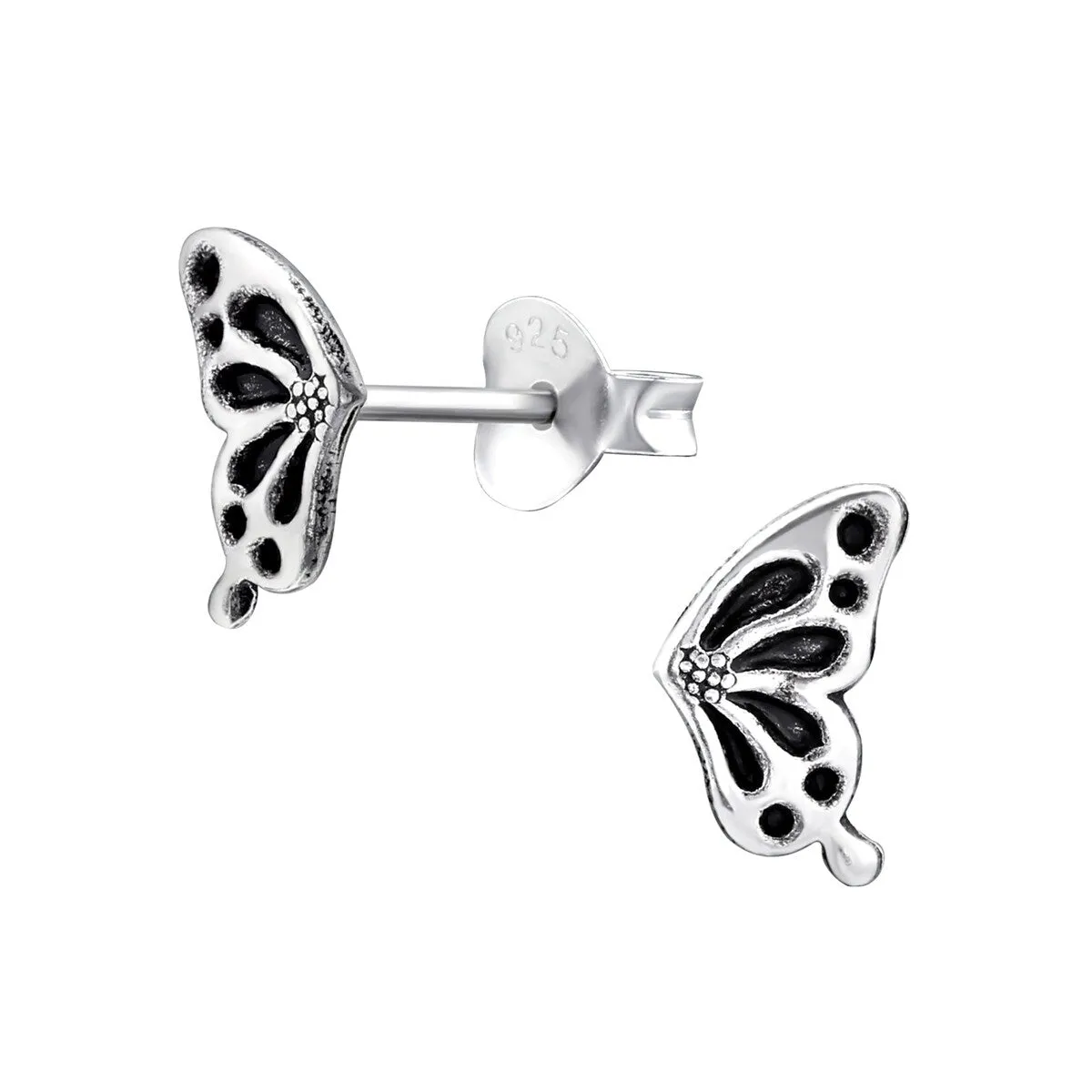 Sterling Silver Butterfly Wing Stud Earrings sold by Zulily