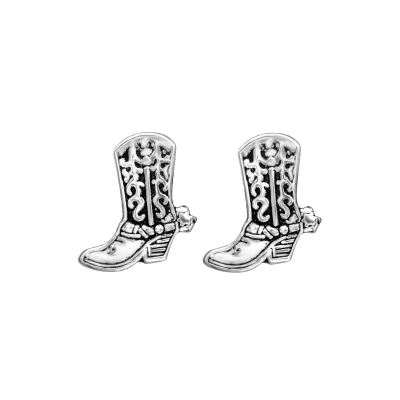 Sterling Silver Cowboy Boots Stud Earrings sold by Zulily