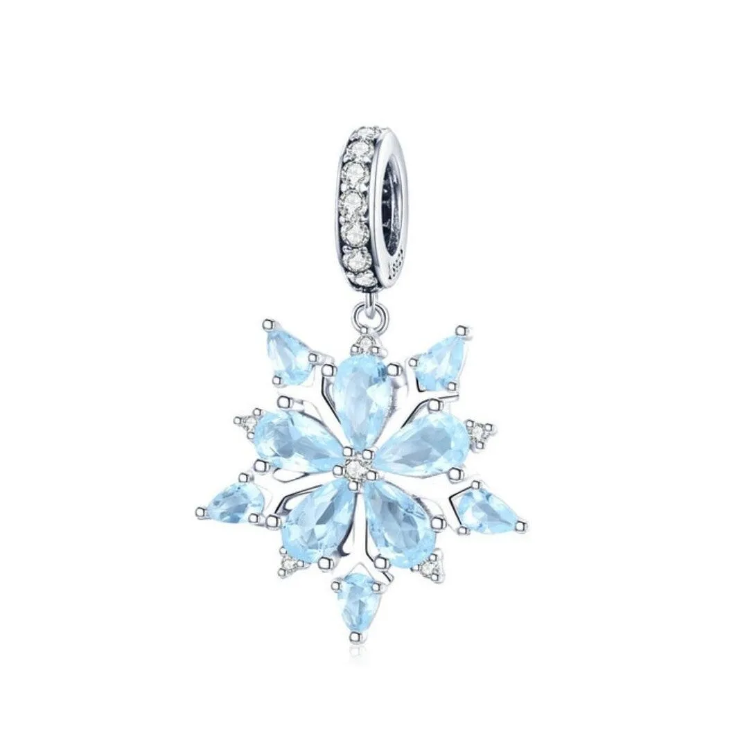 Sterling Silver & Cubic Zirconia Snowflake Pava Charm sold by Zulily