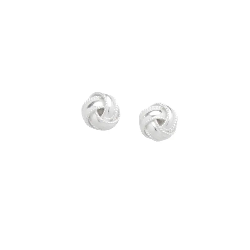 Sterling Silver Knot Stud Earrings sold by Zulily