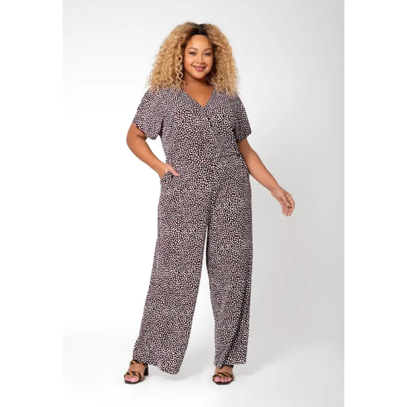 Leota Women's Ruby Wide Leg Jumpsuit Gray Size 2X made by Zulily