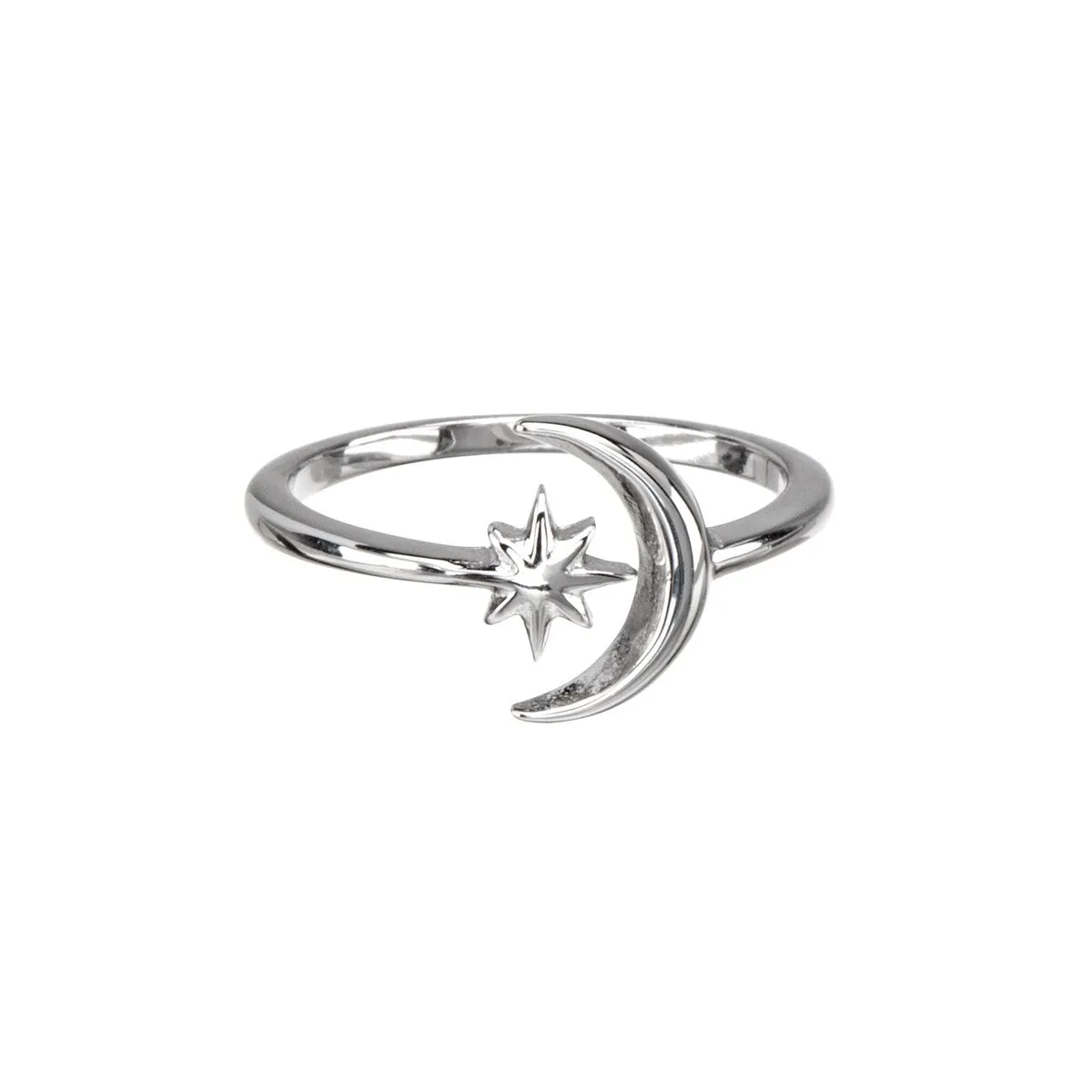 Sterling Silver Crescent Moon Star Toe Ring sold by Zulily