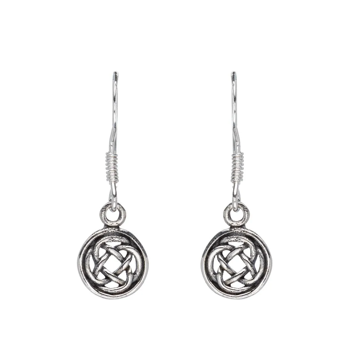 Sterling Silver Circular Celtic Knot Drop Earrings sold by Zulily