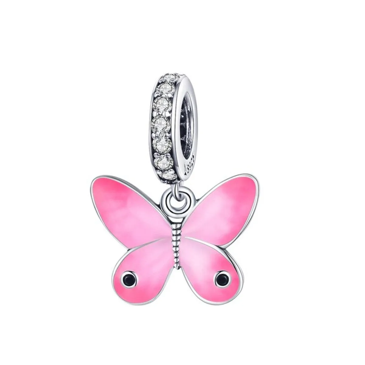 Pink & Sterling Silver Cubic Zirconia-Accent Butterfly Charm sold by Zulily