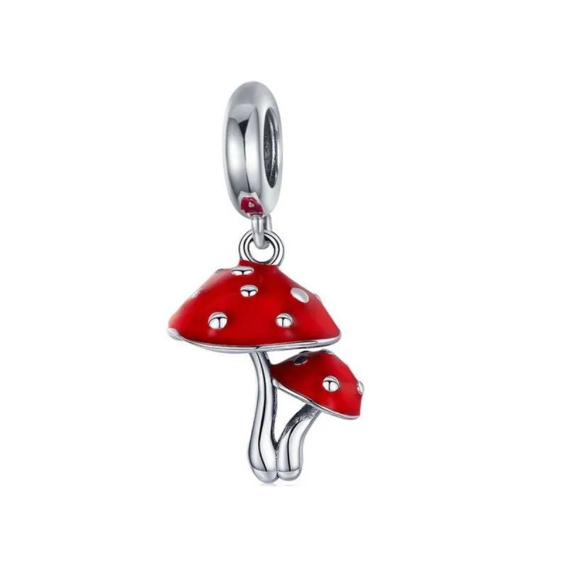 Sterling Silver Red Magic Mushroom Charm sold by Zulily