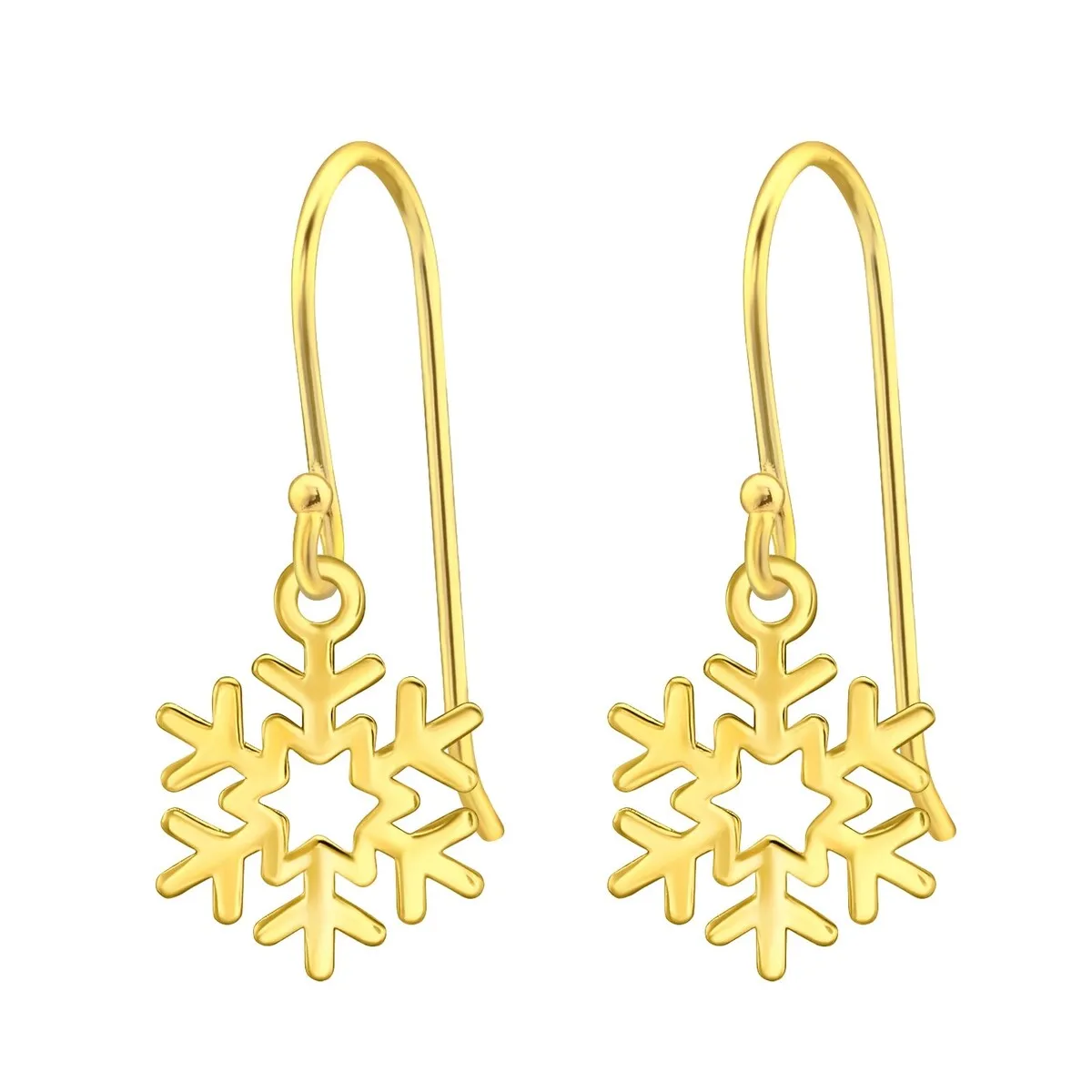 Goldtone Sterling Silver Openwork Star Snowflake Drop Earrings sold by Zulily