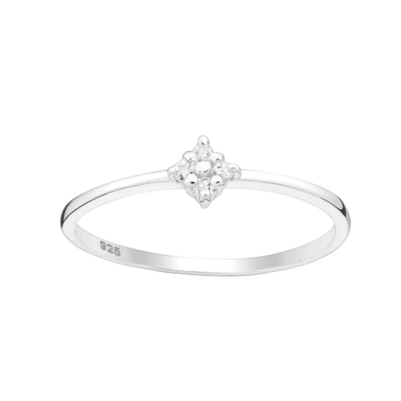 Cubic Zirconia & Sterling Silver Dainty Star Ring sold by Zulily