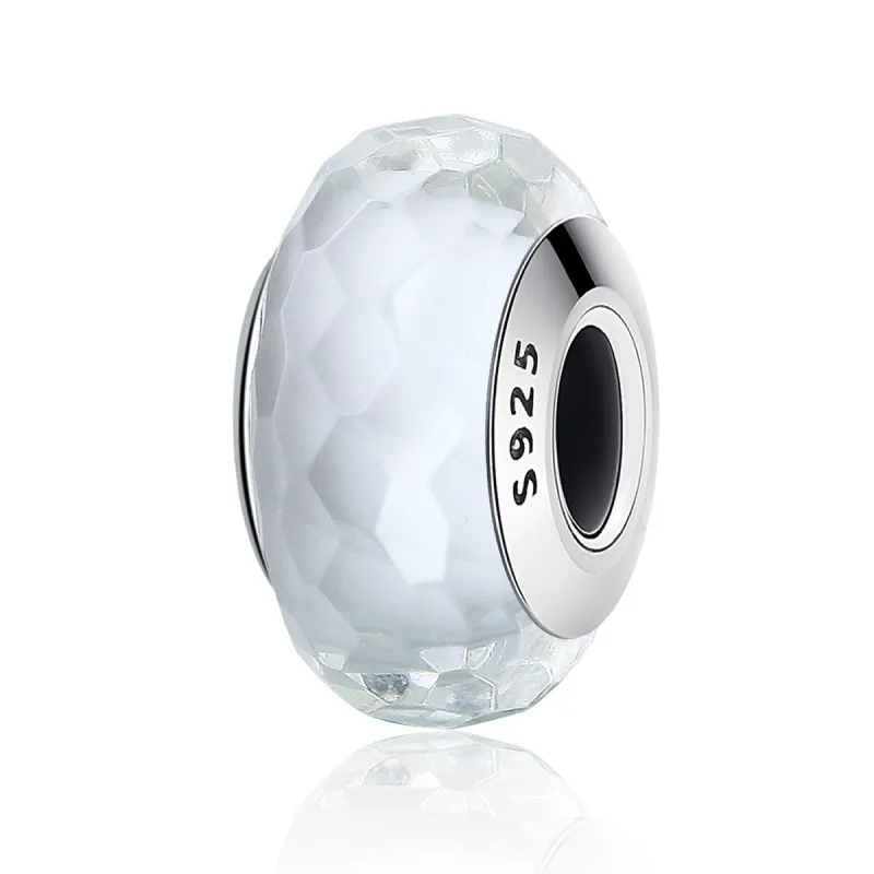 Faceted Glass & Sterling Silver Spacer Charm sold by Zulily